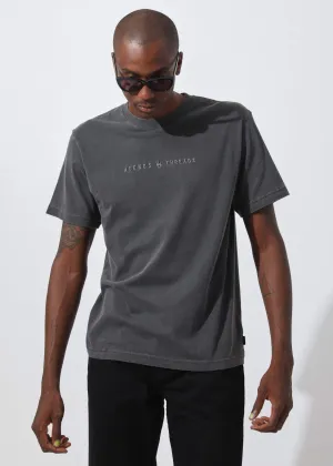 Afends Mens Threads - Retro Fit Tee - Stone Black