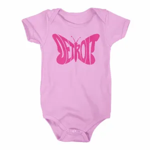 Baby Onesie - Detroit Butterfly - Pink