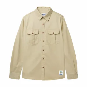 Butter Goods Washed Pocket L/S Shirt (Khaki)