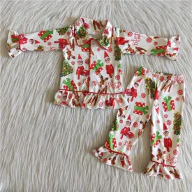 Christmas girl pjs outfit