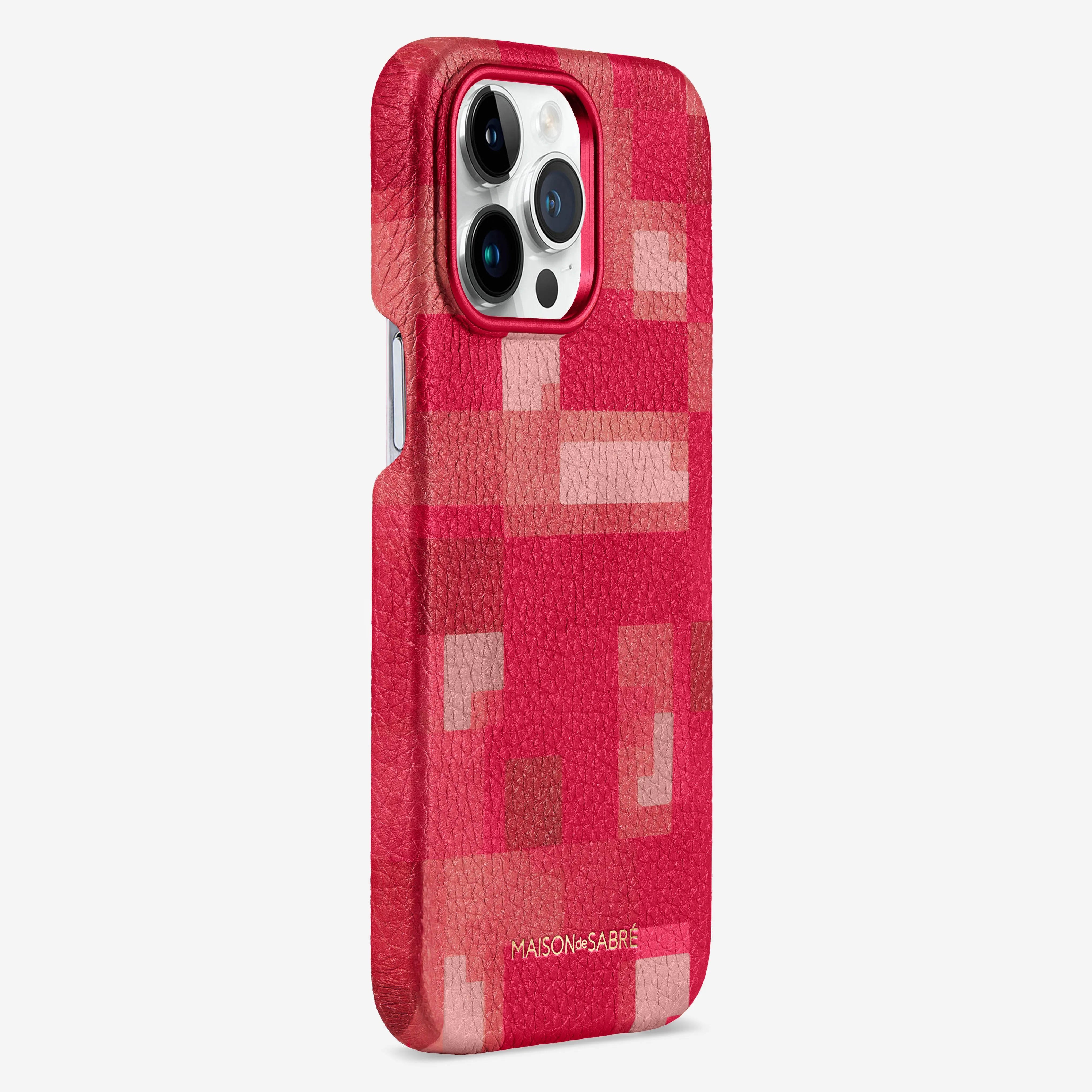 iPhone 15 Pro Case - Pixel Pink