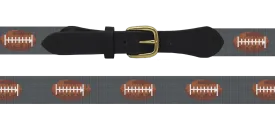 Needlepoint Football Custom Order Belt-free initials (7-8 week stitch time)