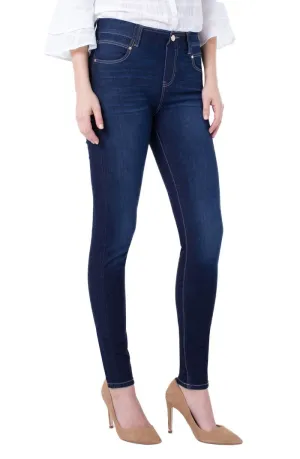 SKINNY PULL ON INDIGO GLIDER JEANS