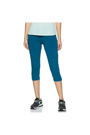 Van Heusen Women's Blue soft & Stretchable Lounge Cotton Capri